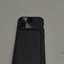 for iPhone 15 Pro Case Wallet with Card Holder (4-5 Cards) & Slide Camera Cover & Kickstand, Military Grade Drop Protection Rugged Shockproof Protective Case for iPhone 15 Pro 5G 6.1", Black