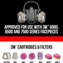 3M Performance P100 Particulate + Odor Filters, 2 pairs, NIOSH-APPROVED P100, 99.97% Filtration Efficiency Against Solids & Liquid Aerosols, For Use With 3M 6000, 6500 & 7500 Series (2097P2-DC)