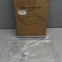 HIIMIEI Acrylic Tray, 10x15 Inches Clear Tray, Acrylic Serving Tray with Handles for Ottoman, Coffee, Appetizer, Breakfast, Bathroom (Clear)