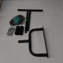 Manual lawn aerator tool, 35 inches, 15 spikes 2.8 inches long Mla231 Black