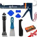 Caulk Kit, Smooth Silicone Caulking and Caulk Remover Tool, Sealant Finishing Tool Grout Scraper for Kitchen Bathroom Window Sink Joint, All in One with Gift Box