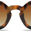 VANLINKER Vintage Round Polarized Sunglasses for Women Men Trendy Shades Retro Circle Sun Glasses VL9743 (C2 Tortoise Frame Brown Lenses)