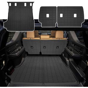 Cargo Mat with Backrest Cover Cargo Liners for Toyota 4Runner 2025 Accessories All Weather TPE Trunk Mat Cover Dog Liners