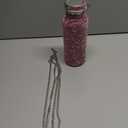 Bling Water Bottle Rhinestone,Diamond Cup,Glitter Stainless Steel Thermal Bottle with 55In Chain,Sparkly Gifts for Girls Women,Rhinestone Tumbler for Anniversary,Birthday(Pink)