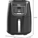 Ninja | XL Single Basket Air Fryer | 5.5 QT Capacity fits 3lbs of Wings | 5-in-1Air Fry, Roast, Bake,Reheat & Dehydrate |Dishwasher Safe Parts & Recipe Guide | Grey |AF150AMZ