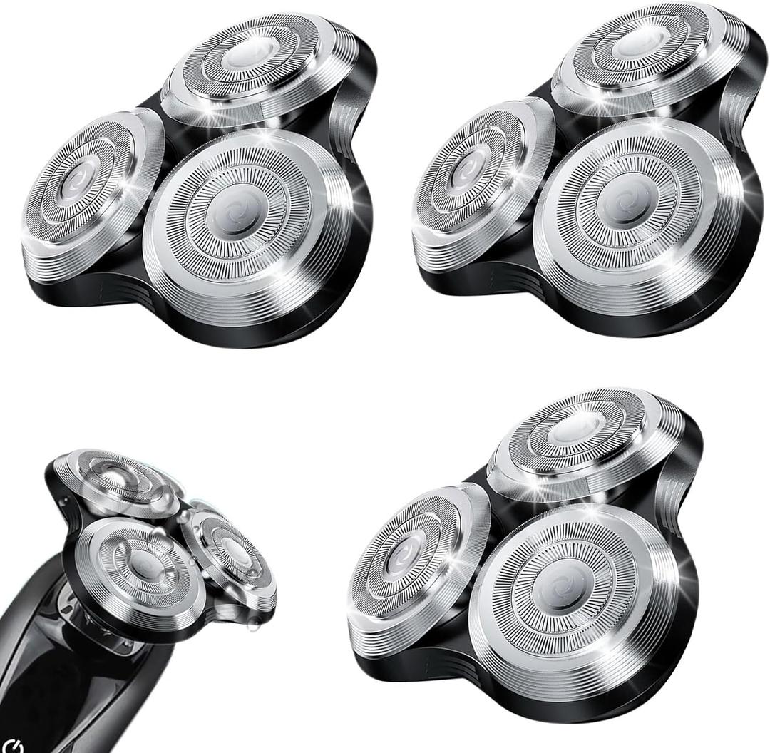 New Upgrade SH90 Replacement Shaver Heads Compatible with Philips Norelco Series 9000 (S9000) Shavers Replacement Heads (SILVER(3pcs))