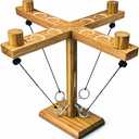 Ring Toss Game for Adults, Wooden Hook and Ring Game, Tabletop & Yard Games for Indoor Outdoor Social Play, Party Games for Family and Friends, Gift Idea