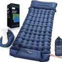 Sleeping Pad for Camping, 4in Thick Insulated Sleeping Pad for Winter, Ultralight Inflatable Camping Mattress with Adjustable Pillow, Compact Built-in Foot Pump Sleeping Mat for Backpacking