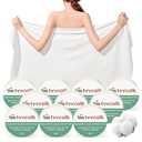 Tvvcalk 9 Pcs Large Compressed Towels, 55" x 27.5" Ultra Soft 100% Cotton Disposable Bath Towels, Portable Disposable Towel Reusable Travel Towel for Hotel Camping Hiking Sports Gym Beach Swimming