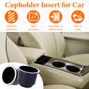 2PCS Cup Holder Insert, Plastic Cupholder Insert for Car, Universal Drop In Cup Holder, Car Seat Cups Holders Replacement for Sofa Boat Rv Couch Golf Cart Truck Poker Table, for 2.8" to 3.7" Cups Base