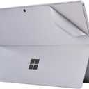Skin Sticker for Surface Pro 7 / Pro 7 Plus / 7+ 12.3 Inch Back Decal, Ultra-Thin Vinyl Decorative Laptop Cover Protector Accessories(Metallic Brushed Silver).