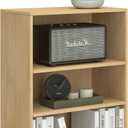 CTESNE【2026 Adjustable Shelves 3-Tier Bookcase, 71 inches, Wooden Open Display Floor Bookshelf (Oak Color)