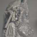 Kitchen Tongs, 9 Inch Tongs for Cooking with Silicone Tips, Food Grade Small Silicone Tongs, Mini Serving Tongs for Nonstick Pans, BBQ, Salad, Set of 3, White