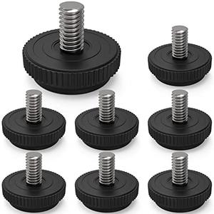 ONEHOME 8 Pack 5/16-18 Stainless Steel Adjustable Threaded Furniture Leg Leveling Feet Screw-in Glide Levelers,Screw Foot Levelers Screw On Furniture Glide Leveling Table,Chair,Furniture