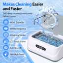 Ultrasonic Jewelry Cleaner: 48Khz Ring Cleaner Ultrasonic Machine with Digital Timer, 4 Cleaning Modes, 24W Sonic Cleaner for Jewelry, Glasses, Retainer, Watch Strap, Home & Travel Use, 13.5oz