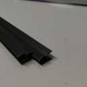 2PCS Shower Door Bottom Seal Strip, Black PVC, 36" Length, Fits 10mm Thick Glass, Prevents Leaks & Water Damage, Easy Installation, No Adhesive Required (Black, 36in for 3/8"(10mm) Door)