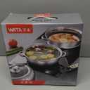 Oumefar Steamer Pot for Cooking, 11in Stainless Steel 2 Layer Steamer Cooking Pot Set, Multipurpose Steamer Pan Set with Glass Lid, Steaming Pot Cookware for Dumpling, Vegetable