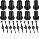 Zonon 10 Set 1-5/16" Barn Door Spacers Kit Sliding Replacement Barn Door Rail Track Hardware Wall Spacers with Screws Lag Bolts Wall Anchor for Connecting Track Connection Device, Metal