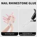 3 x Needle Nail Rhinestone Glue Gel Needle Rhinestones Gel for Nail Charms Jewels Gems Diamonds Glue Gel x for Nails DIY Art Salon
