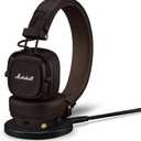 Marshall Major V On-Ear Wireless Bluetooth Headphones - Brown