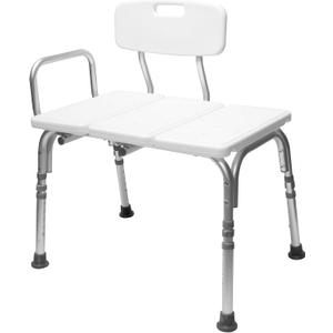 Carex Shower Bench and Shower Chair For Elderly and Disabled with Height Adjustable Legs, Tub Bench Converts to Right or Left Hand Entry, Shower Chair For Bathtub