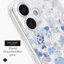 kate spade new york iPhone 17 Case - Compatible with MagSafe - Designer Phone Case - Flowerbed Blue Gems