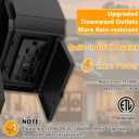 Porch Lights with GFCI Outlet, Black Dusk to Dawn Motion Sensor Outdoor Light, 3-Mode Wall Exterior Lighting Fixture, Waterproof Outside Lights Sconce for House Front Door Patio Garage, 1-Pack-Motion Sensor