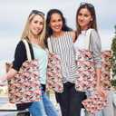 2PCS Makeup Cosmetic Bag Canvas Tote Bag for Beach Work Office Thank You Birthday Friendship Gifts for Women Girls Grandma Aunt Coworker Nurses Day Birthday Christmas（Abstract Watercolor Pattern）
