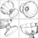 Set of 12 Ice Cream Bowl Set, 8 Ounce Plastic Dessert Bowls, Clear Footed Dessert Cups, Ice Cream Cups Bowls for Sundae, Milkshakes, Parfait, Pudding, Fruit