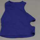 Dwnval Womens Summer Halter Tops Cutout Sleeveless Crewneck Racerback Ribbed Knitted Crop Tank Top, small