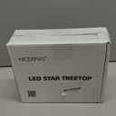 Christmas Star Tree Topper with 8 Lighting Modes, USB Lighted Tree Topper with 20 LED Lights, Shiny Treetop Christmas Tree Decoration for Indoor Outdoor Holiday Home Ornament Gift, 9.8 Inch(H)