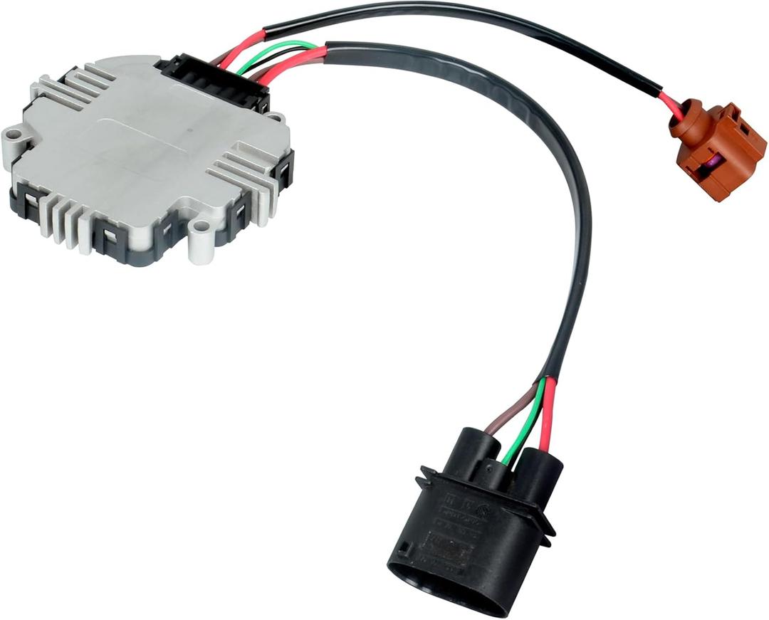 1TD959455 Engine Radiator Cooling Fan Control Module Compatible with Audi A3/TT, VW Beetle/Golf/Jetta/Passat Dual-Fan Models Replace 1K0959455FJ 1K0959455FR 3C0959455F