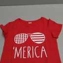 4th of July Shirt for Children American Flag T-Shirt USA Sunglass Patriotic Tee Tops, Size 80