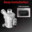 Electric Engine Water Pump with Thermostat Compatible with 328i 323i 128i 528i 325i 330i 525i Replace 11517546994 11517563183 11517586924