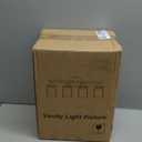 4-Light Bathroom Light Fixtures, Black Modern Vanity Lights with Milky White Frosted Glass Shades, Bathroom Wall Lamp for Mirror Kitchen Living Room