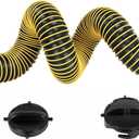 5FT RV Sewer Hose Extension, EXTREME Heavy Duty 24 Mil TPE Material for Abrasion Resistance and Crush Protection, Camper Sewer Extension Hose with Caps, Yellow