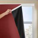 JILRON Adhesive Curtain 100% Blackout No-Drill Easy Install for Bedroom Blinds Light Blocking (Burgundy-47 W x 63" L-1P)