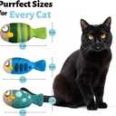 Woolbuddy Felted Wool Cat Toys 3 Fish Kick Toys for Indoor Cats, Catnip-Free & Durable