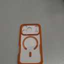 Diaclara Magnetic Designed for iPhone 17 Pro Case 6.3'' [Full Camera Protection] Full Body Bumper,[Compatible with MagSafe] Military Drop Proof Phone Case w/Built-in Screen Protector, Orange