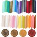 80 Pcs Glue Gun Sealing Wax Sticks for Wax Seal Stamp, 80Pcs Assorted Colors Waxs Sealings Glue Gun Sealing Waxing Sticks Mini Stick, Waxseal Sticks Great for Wedding,Christmas Gift (80)