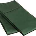 BLUENILEMILLS Egyptian Cotton Premium Pillowcases Set, 400-Thread Count, Sateen Weave, Solid, King, Hunter Green by Blue Nile Mills