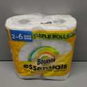 Bounty Essentials Select-A-Size Paper Towels, White, 2 Triple Rolls - 6 Regular Rolls