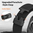 Elastic Sport Band for Apple Watch Ultra 3/2/1 Bands, Men Women, Adjustable Parachute Buckle Nylon Fabric Wristband for iWatch, Size: 44mm/45mm/46mm/49mm/(42mm-series 3 2 1)