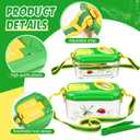 Halloscume 4 Sets Bug Catcher for Kids Students Insect Catching Kit Collector Bug Box with House, Butterfly Net, Tweezer, Cage Habitats Container Collection Explorer Gift (Green)