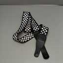 BestSounds Guitar Strap, Bass Guitar Strap, Electric and Acoustic Guitar Straps - Durable Nylon Checkered Guitar Shoulder Strap with Leather Ends (Black and White Checkered)