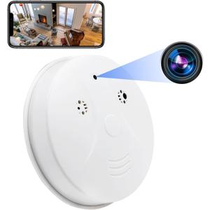 Spy WiFi Camera Smoke Detector Hidden Camera Video HD 1080P Wireless Small Nanny Cam Real-Time Camera for Home Security Cameras with Night Vision and Motion Detection, Indoor/Outdoor