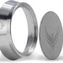 KNODOS Stainless Steel 58mm Dosing Funnel and Espresso Puck Screen Set For 58 mm Portafilter