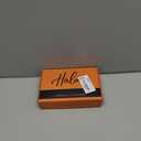 Haloo Blonde Short Bob Wigs with Bangs Shoulder Length Wavy Layered Flipped Ends Natural Looking Medium Synthetic Hair Wig for Women Daily Party, 14 Inch Ombre Blonde