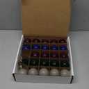 Novelty Lights Incandescent G50 Globe Replacement Bulbs - Outdoor Individual Bulbs for Events, Holiday Parties, Patios, and More - E17/C9 Intermediate Base, 7 Watt Lights (Multi, 24 Pack)