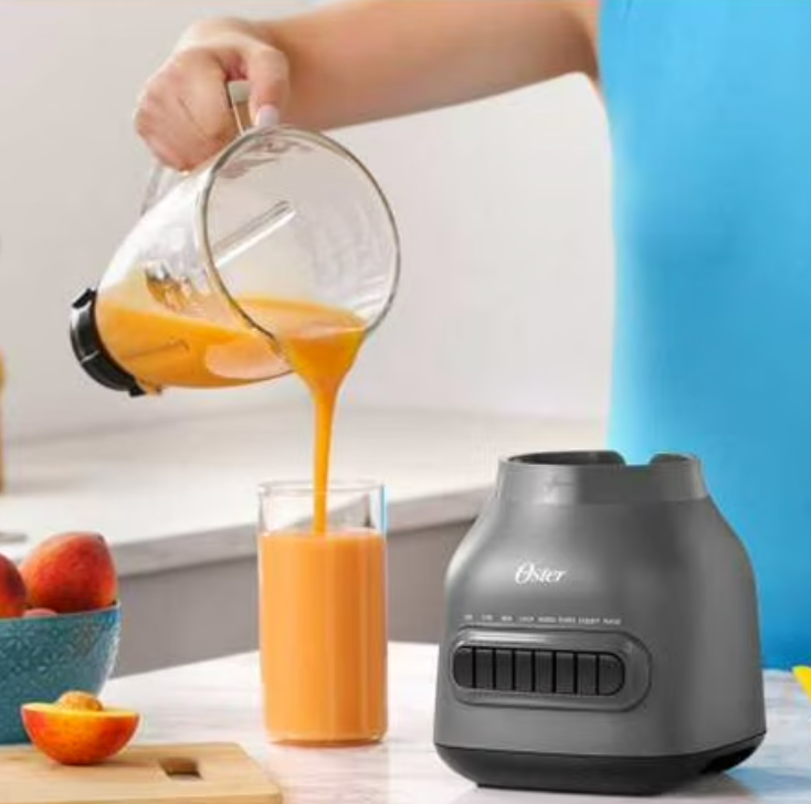 Oster Easy-to-Clean Blender with Dishwasher-Safe Glass Jar with a 20 oz. Blend-n-Go Cup: 700W, 8 Speeds, Smoothie Blender